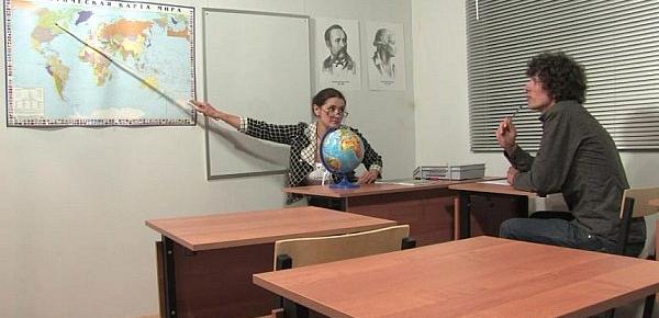  Russian mature teacher 5 - Irina (geography lesson)